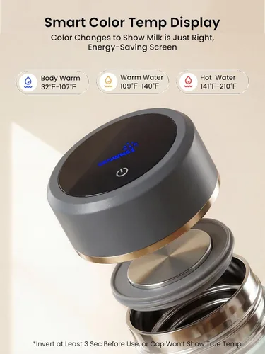 Vista 5 de Grownsy Fabricante portátil de biberones de fórmula para bebés, enfriamiento rápido en 3 minutos, enfriamiento físico puro, no necesita energía