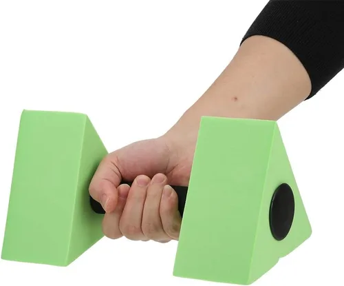 Vista 8 de Juego de mancuernas de agua para piscina, equipo aeróbico acuático, mancuernas triangulares, pesas de peso de agua EVA, para adultos y niños,