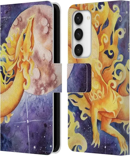 Vista 112 de Head Case Designs Officially Licensed Carla Morrow Galactic Entrancement Dragons Leather Wallet Case Compatible with Samsung Galaxy A07 4G