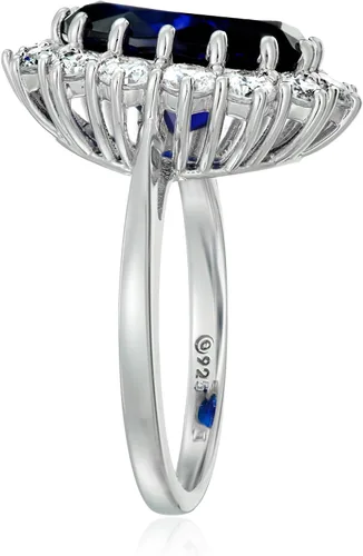 Vista 4 de Tienda Collection Anillo de plata de ley chapado en platino Kate hecho con detalles de circonita infinitos