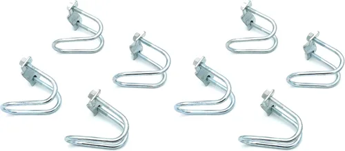 Vista 7 de 4 clips de tubo de acero galvanizado, hebilla de tubo cruzado, diámetro máximo del tubo de 1.3 pulgadas, tarjeta de 1.3 pulgadas, tubo de acero