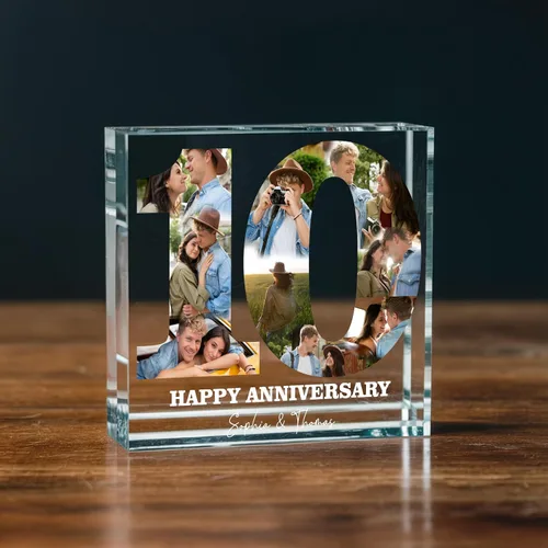 Vista 11 de Nazenti Bloque de fotos acrílico personalizado, Regalos de fotos de aniversario, Regalo de foto personalizado, Regalos de Navidad para él, Ella