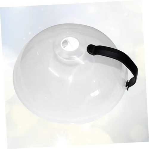 Vista 3 de SHERCHPRY Cubierta de aceite reutilizable portátil con mango negro, cubierta versátil para alimentos para microondas y cocina, evita alimentos