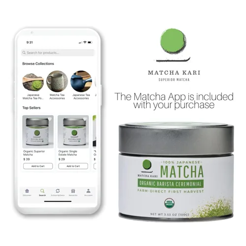 Vista 8 de Dr. Weil Matcha Kari - Bolsa de 20 gramos de polvo de té verde matcha - Grado ceremonial japonés Auténtico polvo de té verde matcha japonés