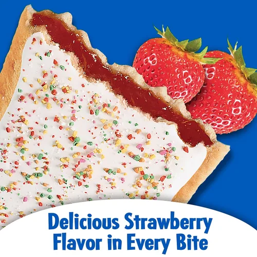 Vista 7 de Pop Tarts Kellog's Pop-Tarts - Fresa esmerilada, 3.67 onzas, 6 cajas (31732) (420561)