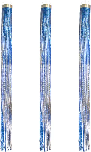 Vista 11 de In the Breeze Calcetín de viento holográfico Mylar azul cobalto 9063