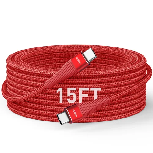Vista 13 de Cable corto USB C, cable USB C a USB C de 100 W, cable de carga rápida de 1 Negro