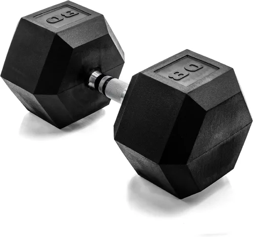 Vista 100 de CAP Barbell Peso de la mancuerna hexagonal recubierta, individual, 10-120 libras, múltiples opciones