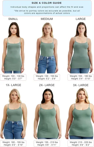 Vista 312 de Emmalise Camisola larga casual básica para mujer, con tirantes ajustables, top en capas