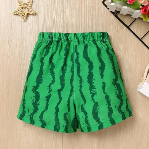 Vista 16 de Conjunto de 4 piezas de 3 piezas para bebé, diseño de sandía, para el primer cumpleaños, para tarta, de manga corta, pañales, con tirantes