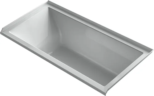 Vista 3 de Kohler K-1121-R-96 Underscore 60" x 30" baño de alcohol con brida de azulejos y desagüe para mano derecha, galleta