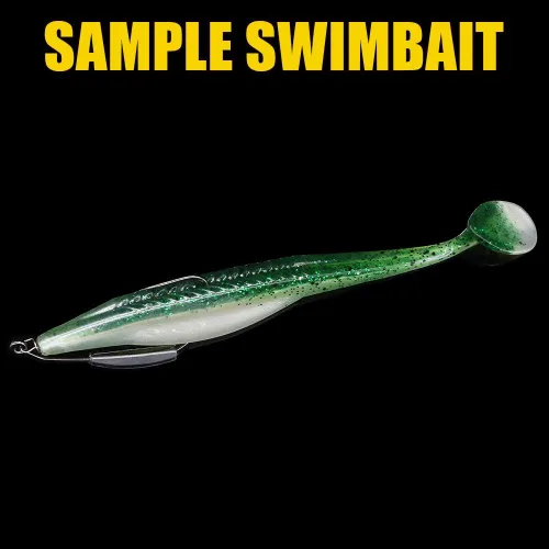 Vista 5 de Pesado-Swimbait-Hooks-Jig-Heads-Ganchos de pesca de gusano de plástico suave 3/0 4/0 5/0 paquete de 6