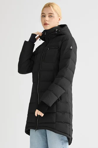 Vista 26 de Orolay - Chaqueta de plumón para mujer, abrigo de longitud media