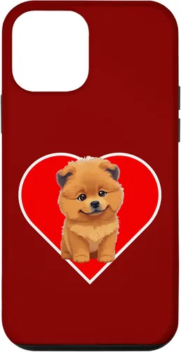 Vista 12 de iPhone 15 Cute Happy Chow Puppy Dog Cartoon Dog to Fall in Love Case
