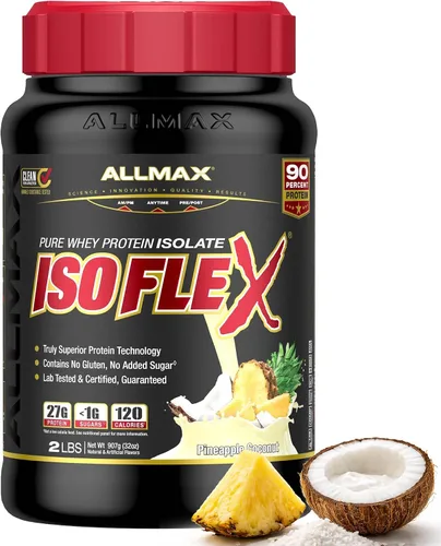 Vista 12 de ALLMAX Nutrition - ISOFLEX Polvo de Proteína de Suero, Proteína de Suero Aislada, 27g de Proteína, Pastel de Cumpleaños, 2 lb