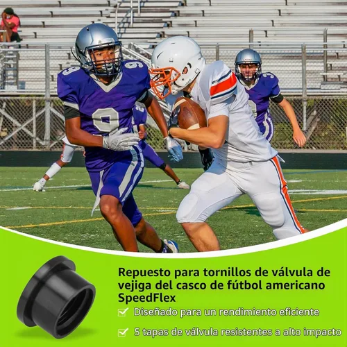 Vista 2 de Tornillos de válvula de vejiga de casco de fútbol para Riddell Speedflex y Speed Icon, 5 piezas de tapón de válvula de tornillo roscado de alto