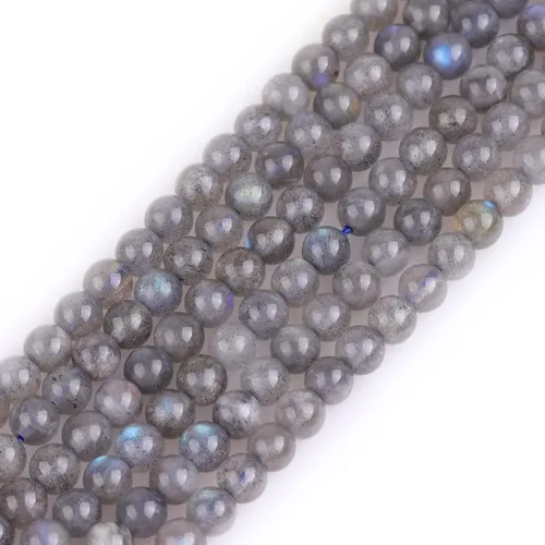 Vista 27 de GEM-Inside - 95 cuentas AA color morado oscuro de amatista de 15 pulgadas por hebra con agujero, piedras preciosas naturales y cuentas de cristal