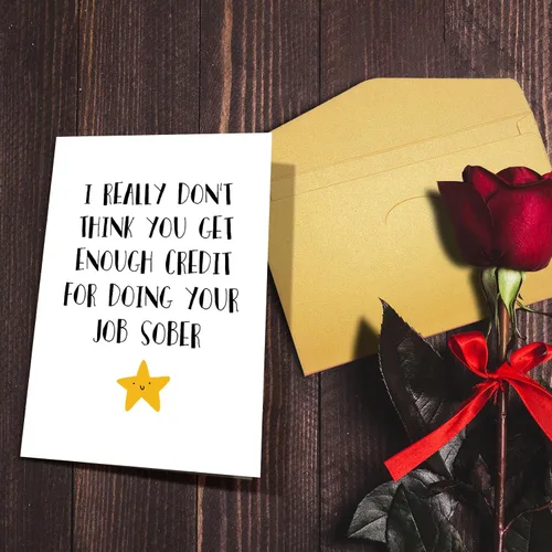 Vista 5 de Nchigedy Divertida tarjeta del día del jefe para hombres y mujeres, regalo humorístico del día del jefe para jefe, tarjeta de cumpleaños de jefe