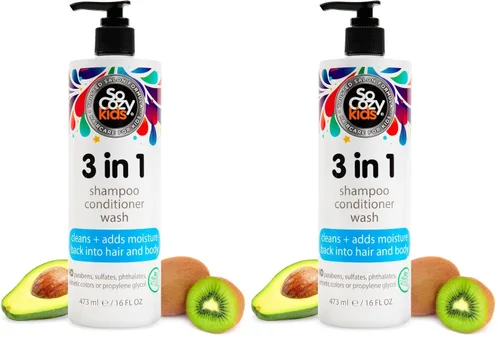 Vista 3 de SoCozy 3 en 1 Champú + acondicionador + lavado de cuerpo mango-go, 10.5 onzas