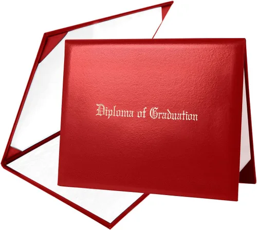 Vista 22 de Funda para diploma 8.5x11 de cuero sintético acolchada para certificados, color negro Cubierta de certificado de premio de grado de diploma