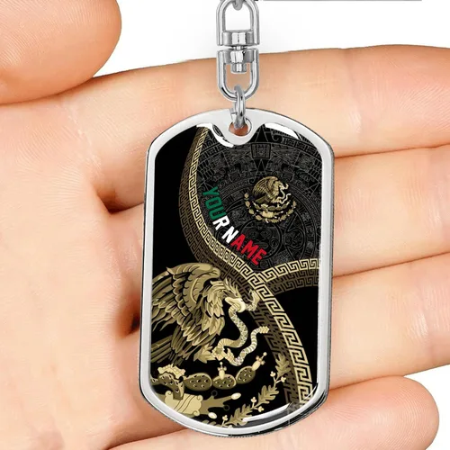Vista 7 de MAPrints Llavero con nombre personalizado de México, llavero de águila mexicana, llavero de gallo mexicano, llavero de regalo de la bandera de México