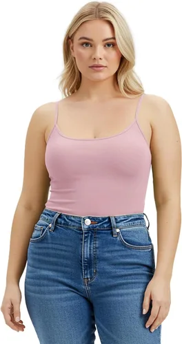 Vista 320 de Emmalise Camisola larga casual básica para mujer, con tirantes ajustables, top en capas