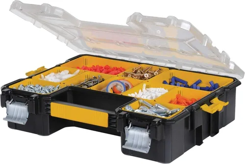 Vista 7 de DEWALT Organizador de piezas pequeñas, caja de almacenamiento de hardware con separadores extraíbles, 10 compartimentos (DWST14825) (Paquete de 3)