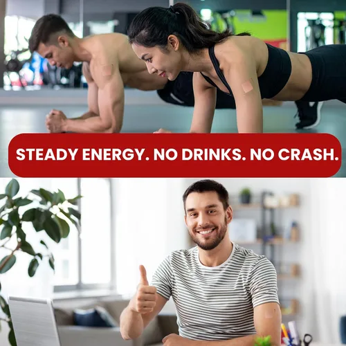 Vista 3 de Red Energy & Endurance Patch - Energía natural - Fabricado en Estados Unidos - 30 parches