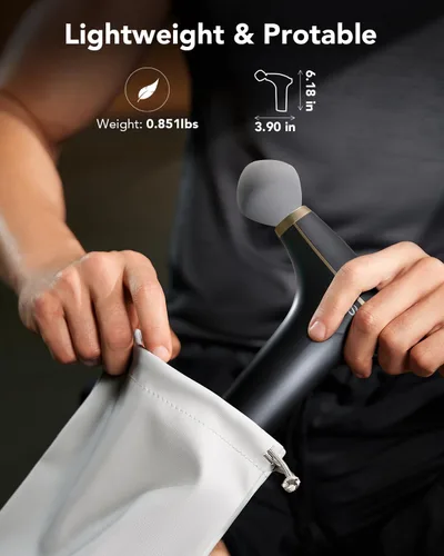 Vista 2 de SKG Mini pistola de masaje de tejido profundo para mujeres y hombres, regalo de cumpleaños elegible por la FSA y HSA para mujeres y hombres, pistola