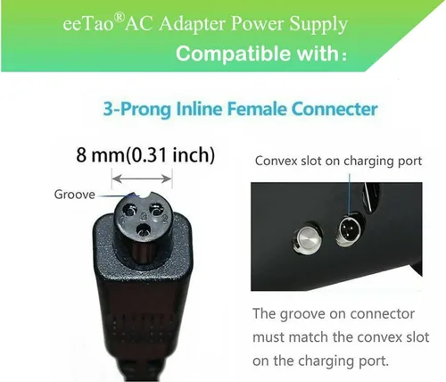 Vista 2 de Cargador adaptador de 3 clavijas de 29.4 V CA/CC compatible con Flash JFLASH JFLASH-BB JFLASH-BLK 24V 4.0Ah batería de iones de litio JFLASH-BLK-C