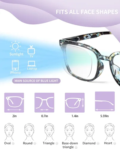 Vista 6 de NOVIVON Reading Glasses for Women, Reading glasses men, Blue Light Blocking Readers, Computer eye glasses, Cheaters