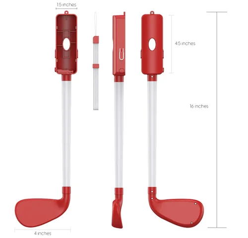 Vista 7 de TALK WORKS Golf Clubs for Nintendo Switch Joy-Con Controllers, 2 Pack - Switch Games Accessories Joy Con Controller Grip Holder for Mario Golf