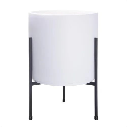Vista 15 de Macetero moderno con soporte de metal de 8, 10, 12 y 14 pulgadas, para plantas