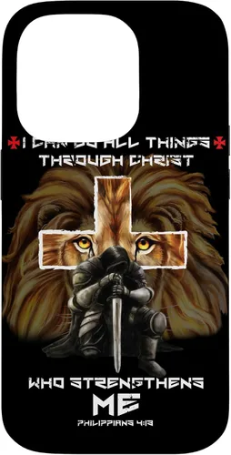 Vista 17 de Fundas para iPhone 11 Christian Phone Cases Men Bible Verse Philippians 4:13 Lion Case