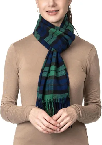 Vista 5 de Bufanda de invierno Achillea suave y cálida, de tartán, a cuadros, de cachemira, unisex