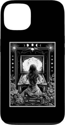 Vista 7 de The Pinball Girl Retro Arcade Game 80s Tarot Card Skeleton Case for iPhone 17