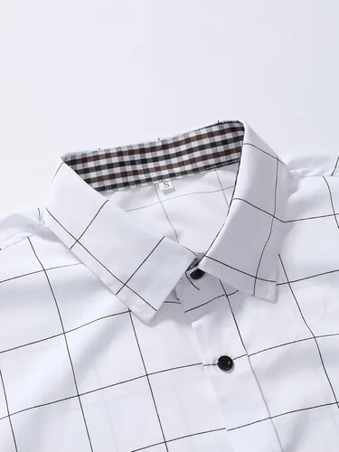 Vista 4 de Floerns Camisa de vestir casual de manga larga para hombre con botones