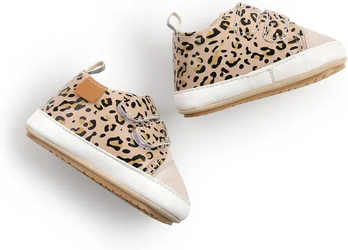 Vista 3 de HsdsBebe Baby Boys Girls Casual Sneakers Toddler Pu Leather Rubber Hard Sole Outdoor Slippers Crib First Walkers Shoes