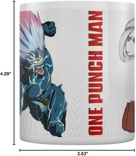Vista 4 de One Punch Man MG25159 (Saitama Vs Boros) - Taza de café, multicolor