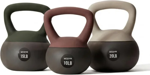 Vista 13 de WeGym Mancuernas suaves con base resistente a impactos acolchada y mango antideslizante de agarre ancho para entrenamientos en casa, levantamiento
