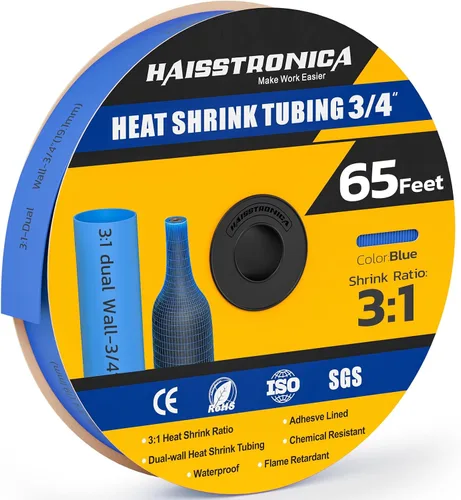 Vista 38 de haisstronica Tubo termorretráctil 3:1, relación de encogimiento, tubo termorretráctil de grado marino forrado con adhesivo para el hogar, automoción