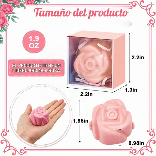 Vista 2 de Loopeer 24 piezas de jabón de flores de rosas para despedida de soltera