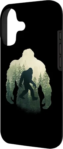Vista 2 de Sasquatch Yeti Figure Nature Double Exposure Bigfoot Case for iPhone 17