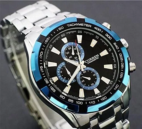 Vista 5 de Relojes Reloj de cuarzo de acero inoxidable completo para hombre