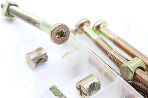 Vista 8 de Kit de tornillos para cama de bebé, 114 piezas [14 tamaños] M6 hexagonal, tuercas de barril surtido, kit surtido para sillas de cuna, cama de cuna