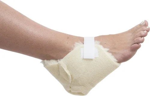 Vista 3 de Essential Medical Supply Sheepette Protectores de Codo con Correa de Gancho y Bucle - Cubierta de Forro Polar de Piel de Oveja Sintética Definitivo