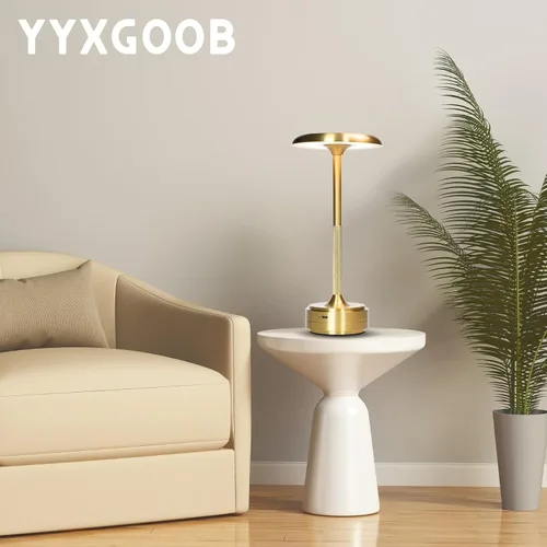 Vista 6 de Lámpara de mesa LED portátil inalámbrica, recargable con sensor táctil, regulable de tres niveles, adecuada para el hogar, oficina, dormitorio