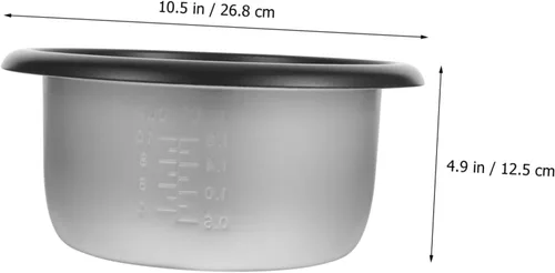 Vista 8 de Olla de repuesto para olla de arroz, olla interior resistente, revestimiento antiadherente, gran capacidad, adecuada para cocinas de cuco