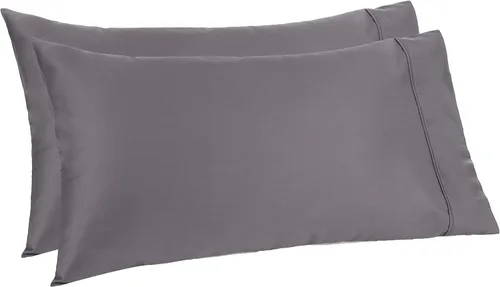 Vista 11 de Amazon Aware Juego de fundas de almohada 100% algodón orgánico de 300 hilos, color rubor, estándar, paquete de 2, 32 x 20 pulgadas