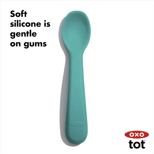 Vista 6 de OXO Juego de cucharas de silicona Tot Teal